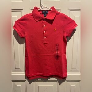 Ralph Lauren Classic Pink Polo Shirt Youth Small. Brand New With Tags.